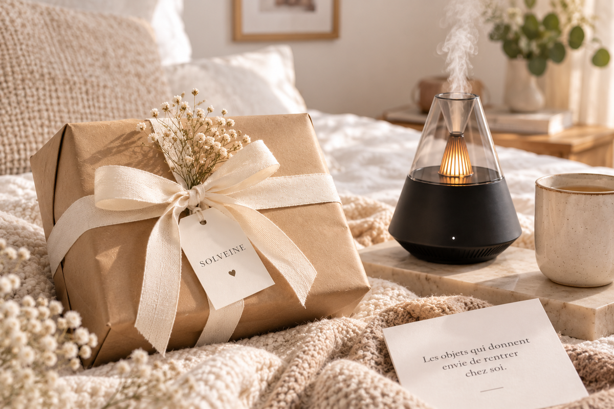 Sélection de cadeaux cocooning pour la maison avec le diffuseur Brume Solveine