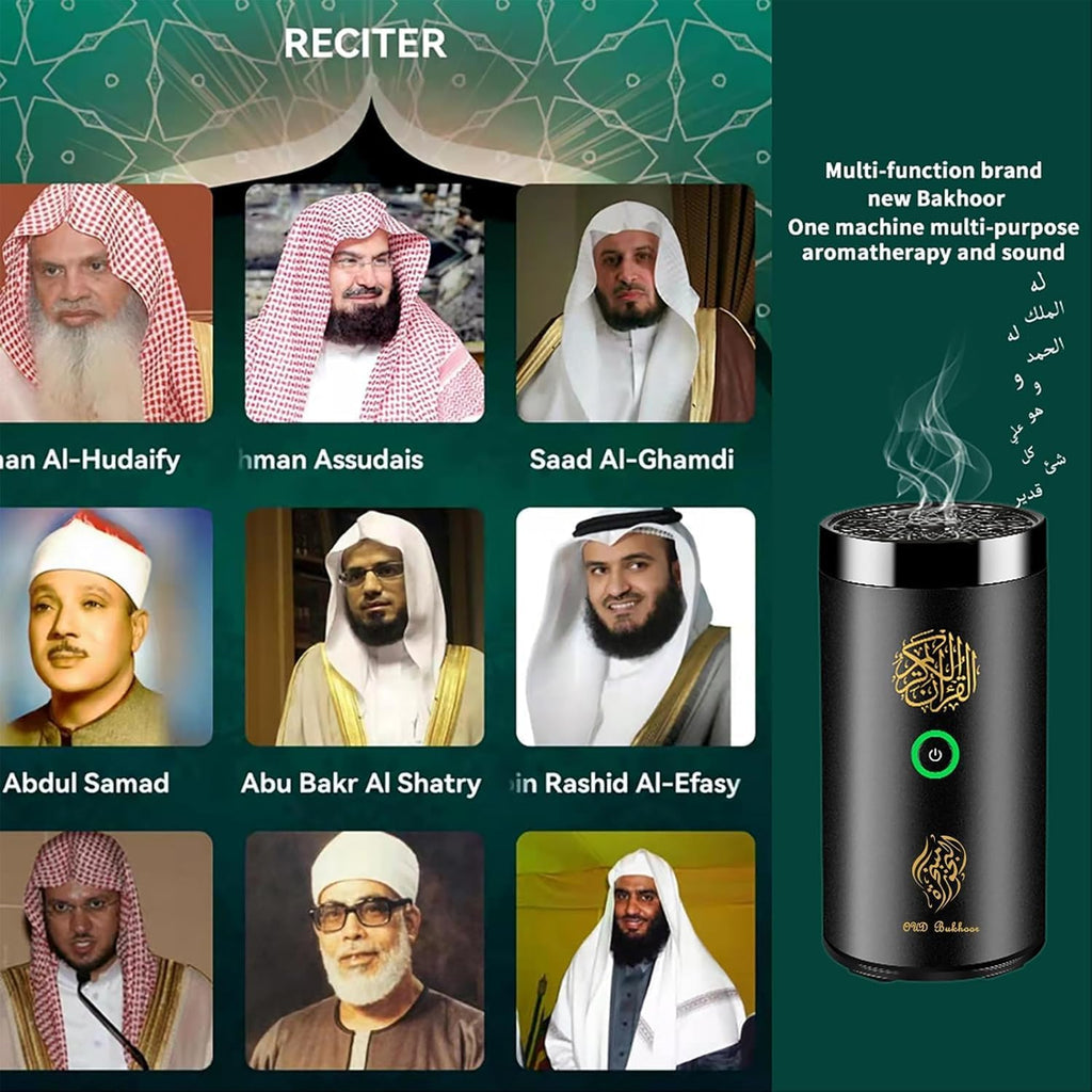 Brûleur d’encens 2 en 1 avec haut-parleur coranique