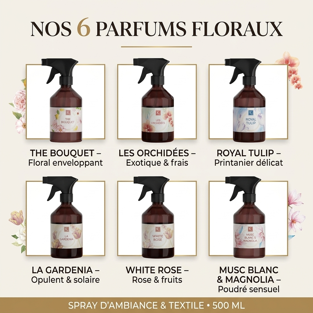 Collection Florale – Spray d'Intérieur 500 ml