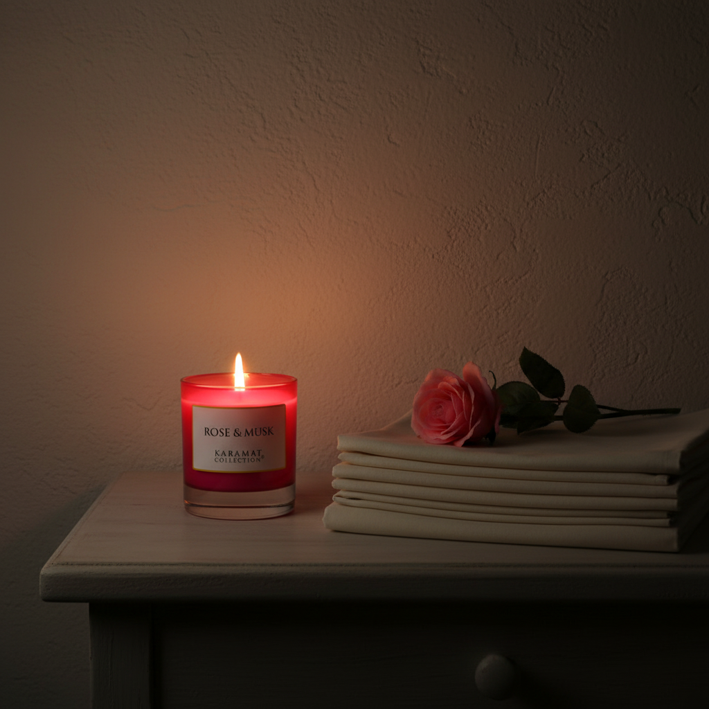Bougie Parfumée Rose & Musk – Harmonie Florale