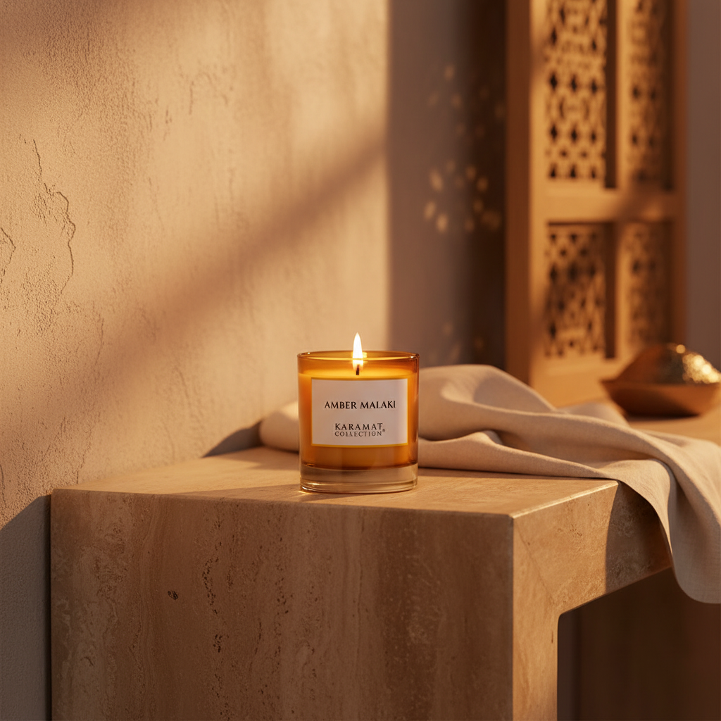 Bougie Parfumée Amber Malaki – Éclats d'Ambre