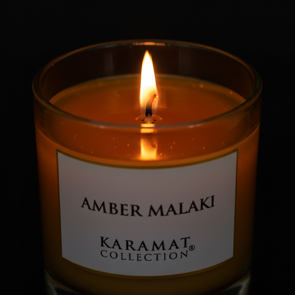 Bougie Parfumée Amber Malaki – Éclats d'Ambre