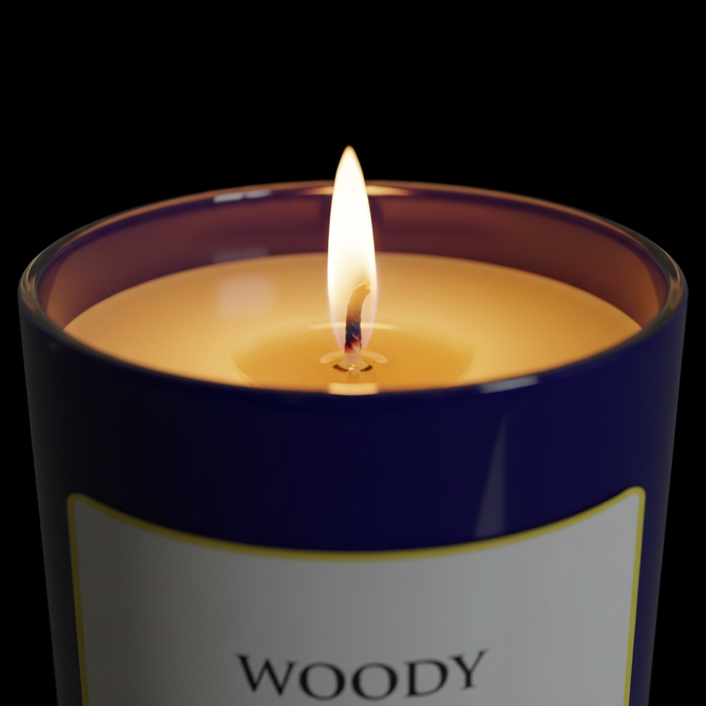 Bougie Parfumée Woody – Essence de Forêt