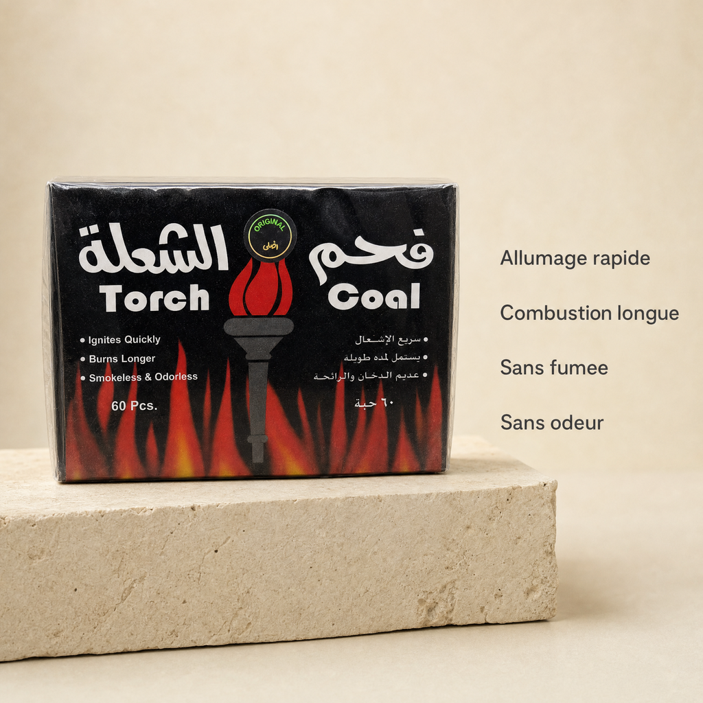 Charbon pour bakhour — 60 pastilles à allumage rapide