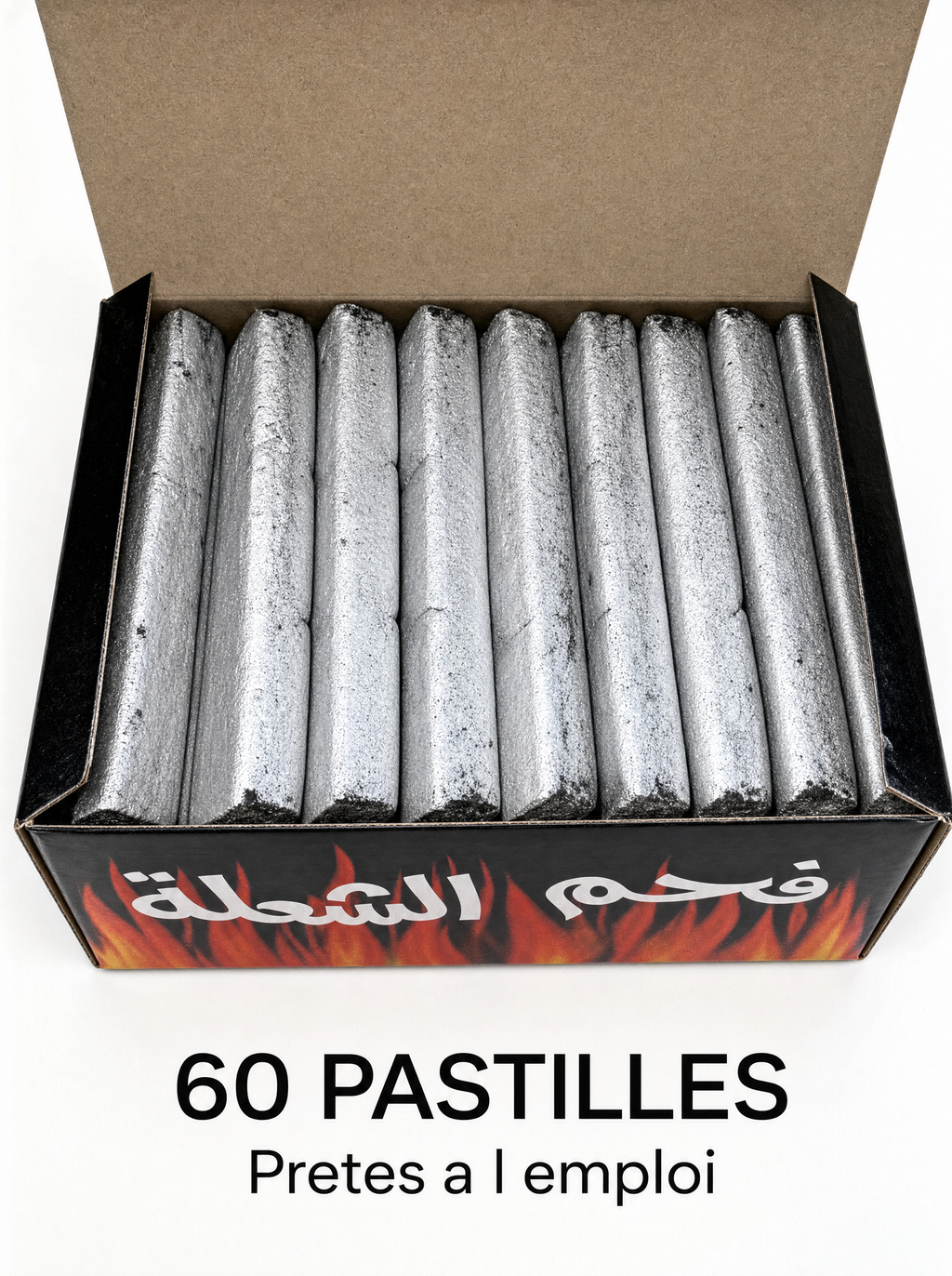 Charbon pour bakhour — 60 pastilles à allumage rapide