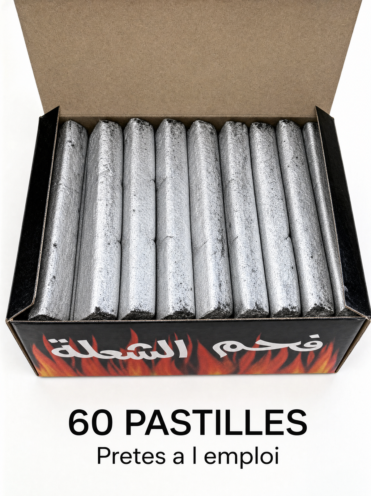 Charbon pour bakhour — 60 pastilles à allumage rapide