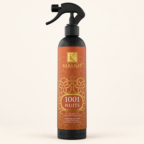1001 Nuits – Parfum des Mille et Une Nuits Spray 500 ml — produit sur fond crème