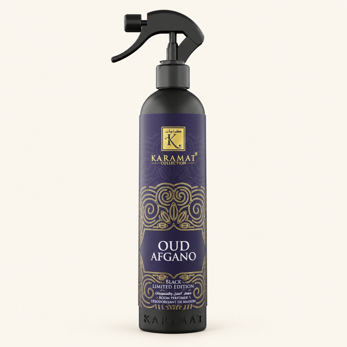 Oud Afgano – Spray d’Oud Afghan Précieux 500 ml — produit sur fond crème