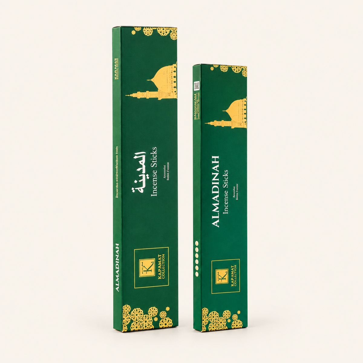Almadinah – Bâtonnets d’Encens Almadinah — produit sur fond crème