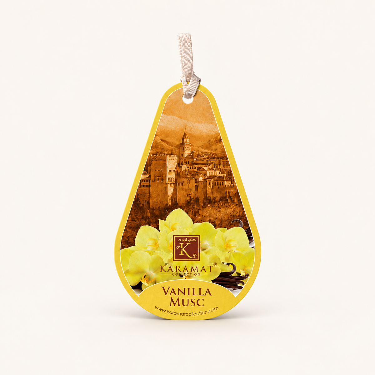 Vanilla Musc Doux pour Voiture — produit sur fond crème