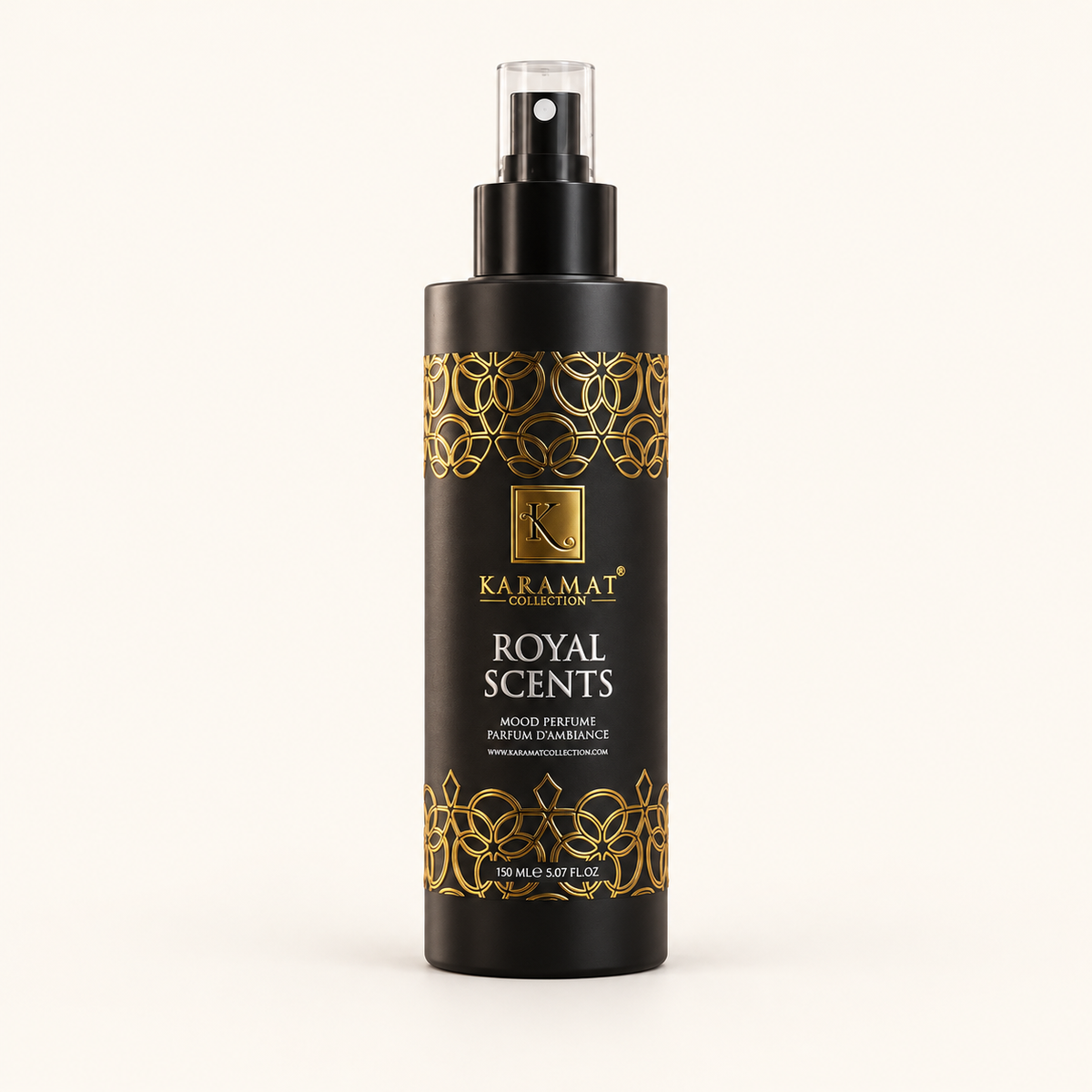 Royal Scent – Spray D’Ambiance 150 ml — flacon sur fond crème