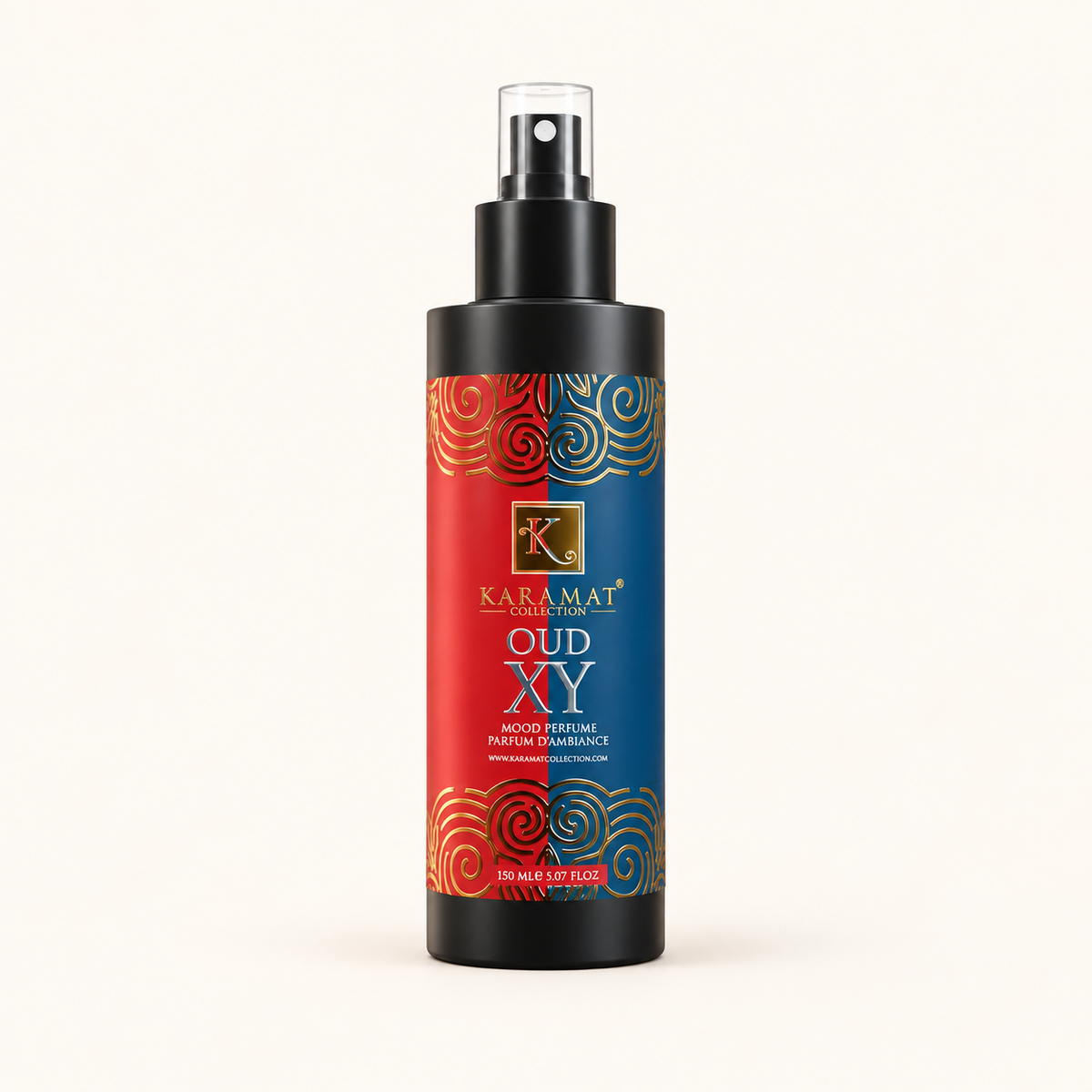 Oud XY – Spray D’Ambiance 150 ml — flacon sur fond crème