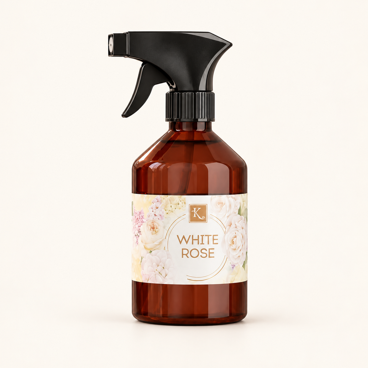 White Rose 500 ml Spray — flacon sur fond crème