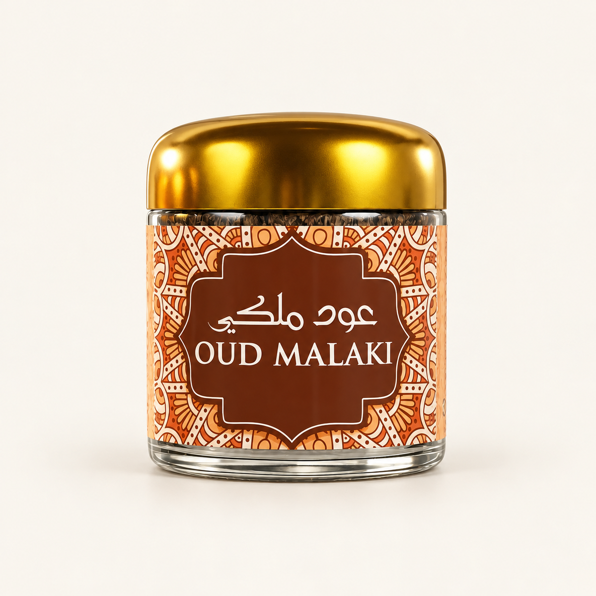 OUD MALAKI — produit sur fond crème
