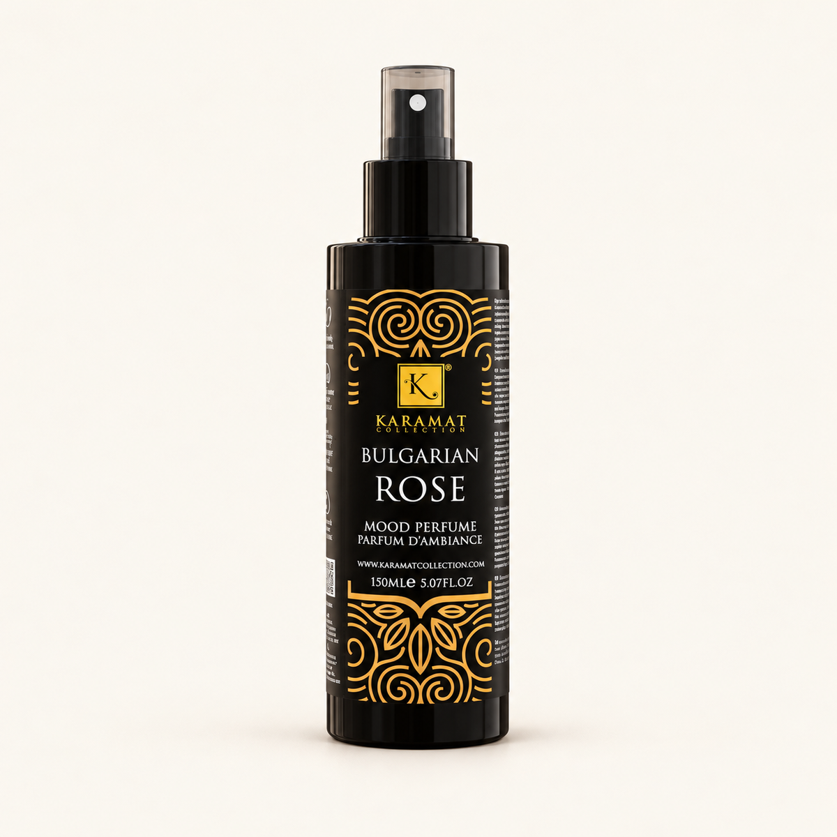 Bulgarian Roses – Spray D’Ambiance 150 ml — flacon sur fond crème