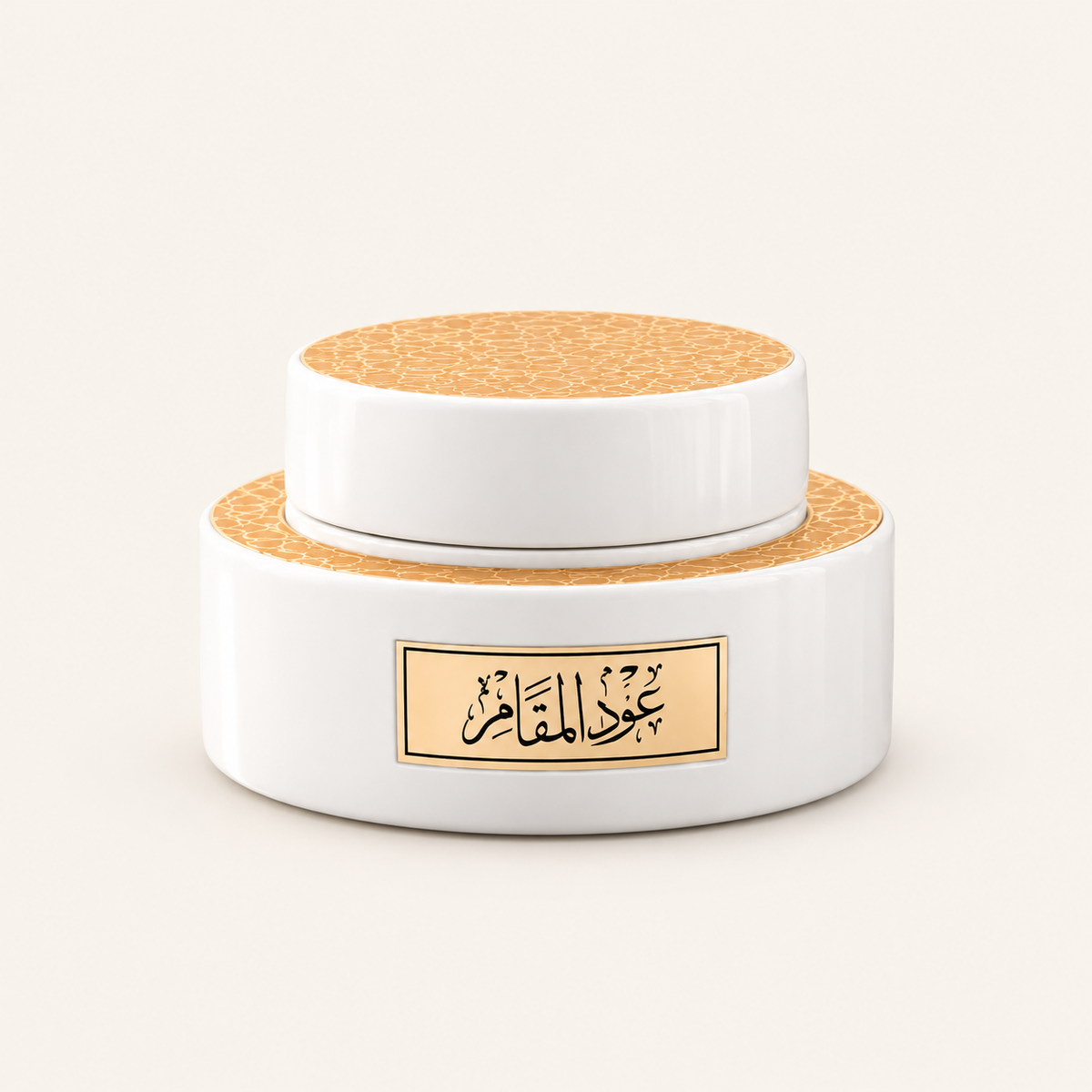 Oudh de Luxe 75 g — 4 Origines — produit sur fond crème