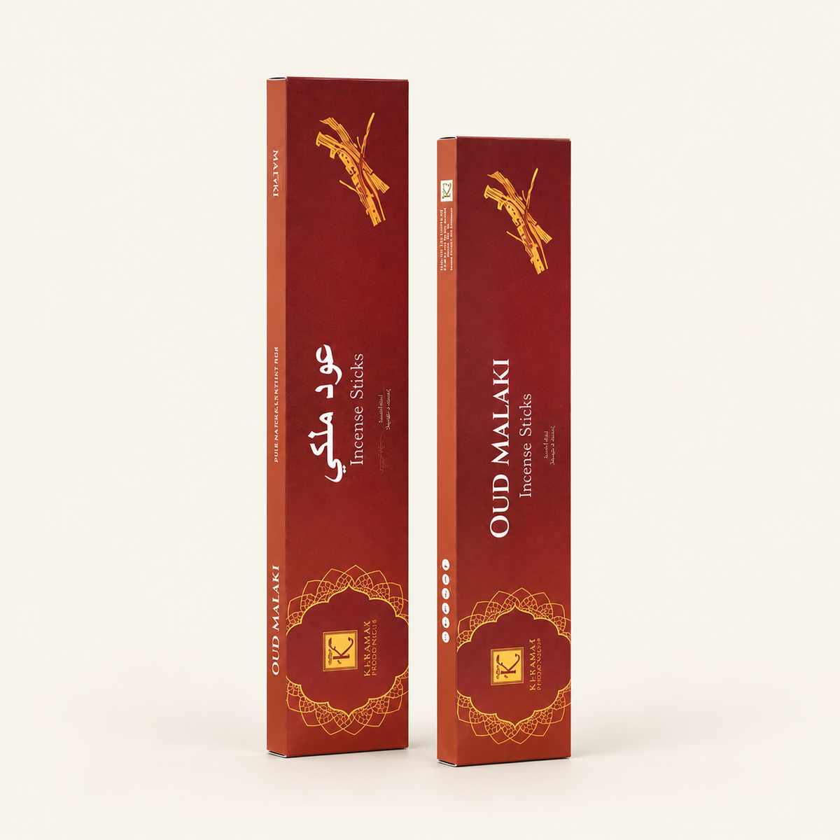 Oud Malaki – Bâtonnets d’Encens Oud Malaki — produit sur fond crème
