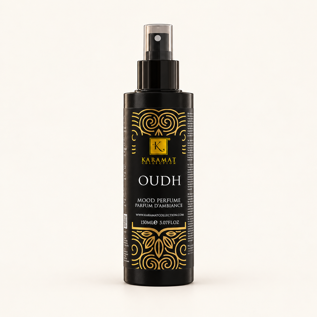 Oudh – Spray D’Ambiance 150 ml — flacon sur fond crème