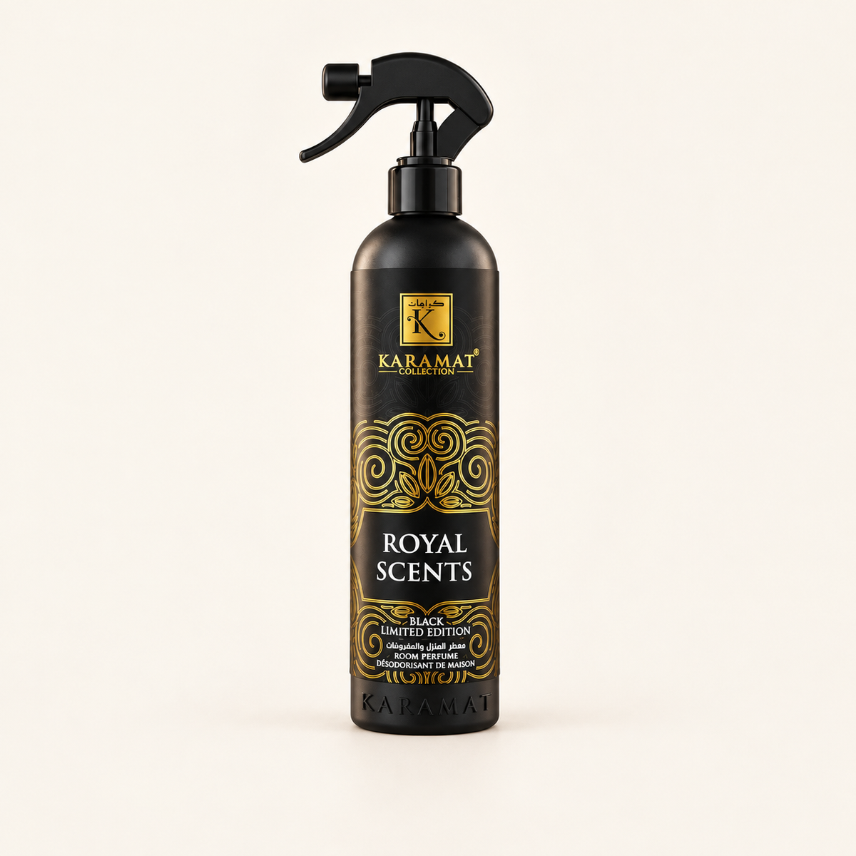 Royal Scents – Senteurs Majestueuses Spray 500 ml — produit sur fond crème